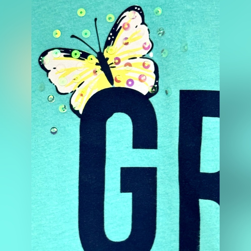 “Girl PWR” Butterfly Tee Shirt By Carters - Picture 9 of 13